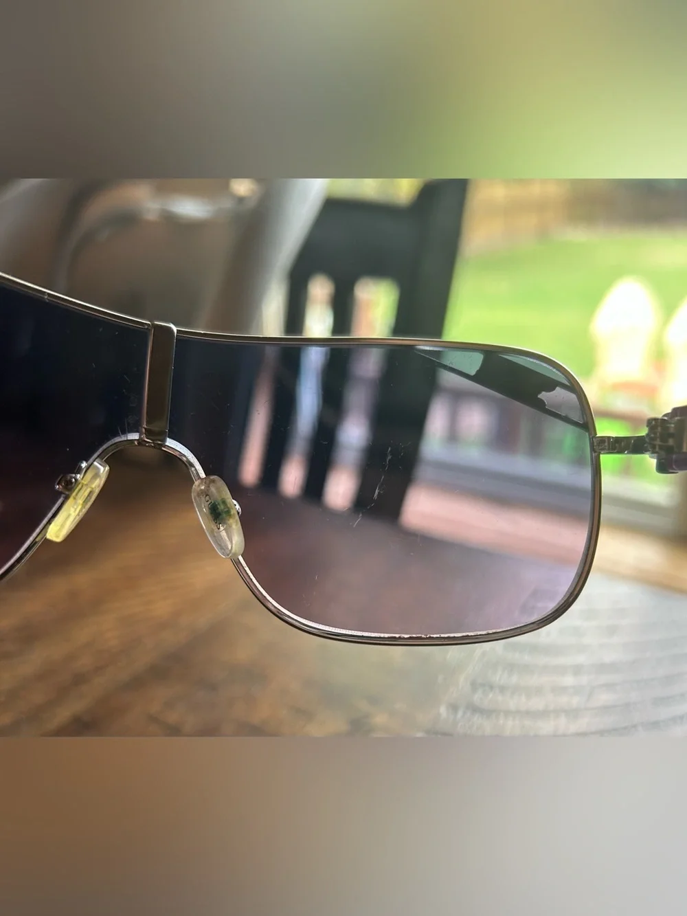 GUESS Blue and Purple Sunglasses with Original Cheetah Print Case